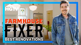 BEST Farm House Renovations from Season 1  Farmhouse Fixer  HGTV [upl. by Ellesirg]