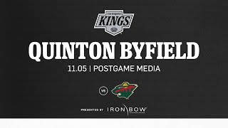 Forward Quinton Byfield  1105 LA Kings Win over Minnesota Wild [upl. by Ezmeralda925]