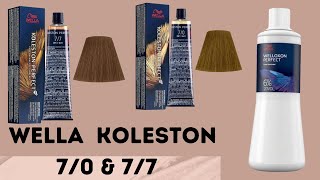 Wella Koleston 70 amp 77 Grey Hair Coverage Using 6 Welloxon Developer [upl. by Sylas]