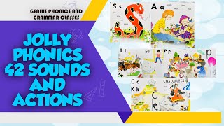 Jolly phonics 42 letter sounds with actions  42 sounds of Jolly phonics with actions [upl. by Stratton]