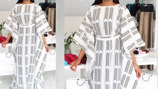 How To Make Simple Kaftan Dress With Keyhole  step by step  beginners friendly [upl. by Eseer521]