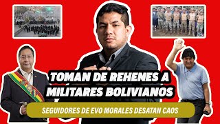 CRISIS EN BOLIVIA RETIENEN A MILITARES DESCARTAN PAUSA DE PROTESTAS Y EVO HARÁ HUELGA DE HAMBRE [upl. by Korman602]