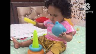 Laddu Playing Stacking Ring Jumbo enjoy babyvideo cutegirl playing entertainment [upl. by Gareth]