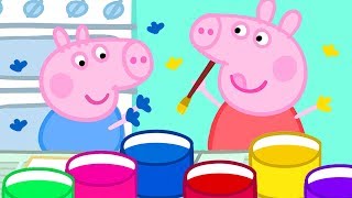 Painting with Hands and Potatoes with Peppa Pig  Peppa Pig Official Family Kids Cartoon [upl. by Agnella]