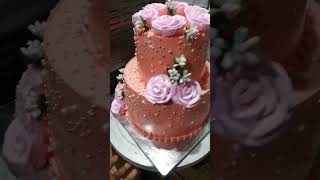 Two tier cake design tallcake twotiercakedesign birthdaycake short viral [upl. by Carroll130]