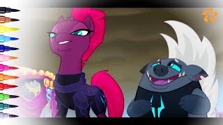 My Little Pony The Movie  Tempest Shadow and Grubber  Coloring Pages  Color amp Kids TV [upl. by Nela]