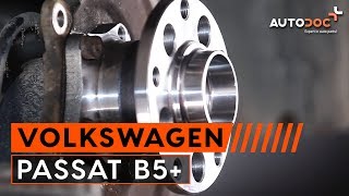 Wie VW PASSAT B5 Radlager hinten wechseln TUTORIAL  AUTODOC [upl. by Cotter845]