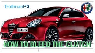 How to bleed an Alfa Romeo Giulietta clutch [upl. by Dougall]