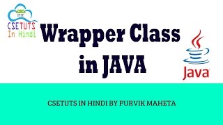 Wrapper Class In Java in Hindi [upl. by Rehpatsirhc677]