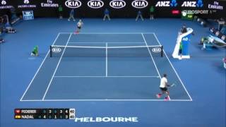 Roger Federer Unreal Point vs Rafael Nadal  Australian Open 2017 Final HD [upl. by Westlund]