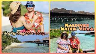 Maldives Water Villa ❤️😎  Vlog By Singapore Ebong vlog family maldives [upl. by Aicil442]