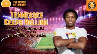 Tennessee Football Tennessee Keeps Rolling with Commitment 16 from Consensus Top 150 Indiana DL [upl. by Amelie]