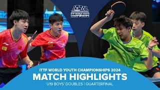 WenHuang vs KuoHung  U19 BDQF  ITTF World Youth Championships 2024 [upl. by Josephina293]