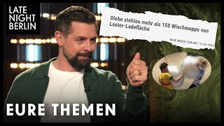 Klaas spricht über die wichtigsten Themen der Zuschauerinnen  Late Night Berlin [upl. by Eniamurt]