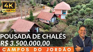 🍁 POUSADA DE CHALÉS EM FUNCIONAMENTO  CAMPOS DO JORDÃO PARQUE DA FERRADURA R 350000000 [upl. by Eizzo]