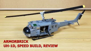 ARMORBRICK UH1D SPEED BUILD REVIEW LEGO [upl. by Naehgem]