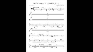 Schindlers List E flat Clarinet part arr by Calvin Custer [upl. by Aicil]