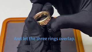 How to Wear a Three Color Gold Cartier Ring 18kgold cartier [upl. by Cindie]