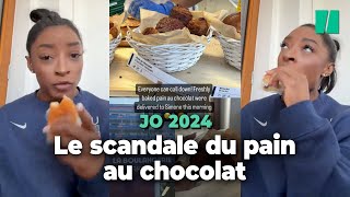 C’est bon Simone Biles a enfin pu goûter des vrais pains au chocolat français [upl. by Reyaht]