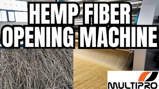 Hemp fiber processing machine  Retted Hemp Opening Machine  hashish carding machine [upl. by Jadd942]