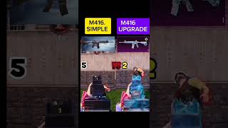 UPGRADE M416 VS SIMPLE M416 damage PUBG mobile pubgmobile pubg bgmi [upl. by Galateah]