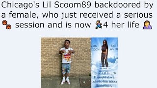 Chicagos Lil Scoom89 backdoored by a female who just received a serious 🐾 session and is now 🏃‍♀️4 [upl. by Lavro]