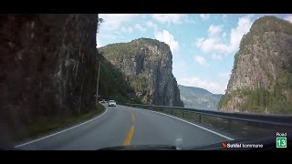 Auto trip on amazing Norwegian roads Forsand  Odda [upl. by Anemix]