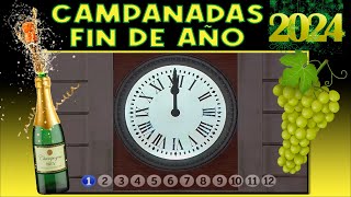 CAMPANADAS FIN DE AÑO 🕛🍇🥂🍾🎆 RELOJ 12 CAMPANADAS UVAS AÑO NUEVO PUERTA DEL SOL [upl. by Yuht971]