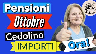 PENSIONI OTTOBRE 👉 ARRIVANO❗️CEDOLINO e IMPORTI in ANTEPRIMA‼️ Verifica ORA 🔎 [upl. by Naomi]