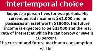 intertemporal choice Example intertemporalBudgetConstraint [upl. by Prud]