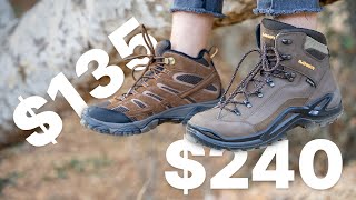 Best Hiking Boot 135 Merrell Moab 2 vs 240 Lowa Renegade GTX [upl. by Ecnatsnok536]