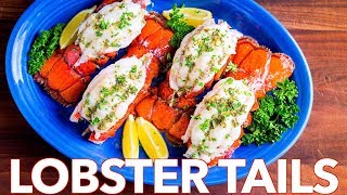 Broiled Lobster Tails  How To Butterfly Lobster Tails 🦞 [upl. by Sucramraj]