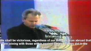 President Slobodan Milošević most patriotic speech 1988 English  Слободан Милошевић Ушће 1988 [upl. by Rivkah]