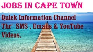 Jobs in CAPE TOWN City for freshers amp graduates industries companies SOUTH AFRICA [upl. by Balbur]