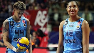 Melissa vargas  Ana cristina  Fenerbahce opet vs THY  Turkish volleyball league 2024 Play off 1 [upl. by Hibbs]