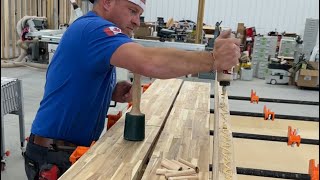 Acacia workbench top glue up [upl. by Rramahs291]