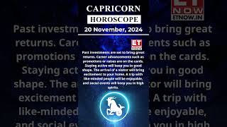 Capricorn Horoscope 20 Nov Zodiac  Astrology amp Prediction of the Day  Short Rashifal horoscope [upl. by Ameh]