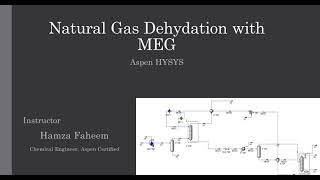 Natural Gas Dehydration with Monoethylene Glycol MEG  Aspen HYSYS [upl. by Aryc175]