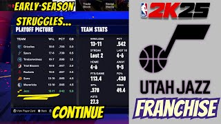 The JAZZ Struggle Early in Season 5  Utah Jazz Rebuild Ep 21  nba2k25  MyNBA [upl. by Pacheco]