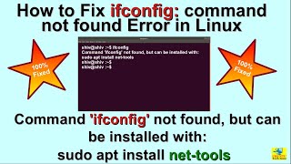 How to Fix the ifconfig command not found Error in ubuntu [upl. by Eerahc]