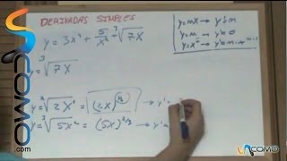 Resolver derivadas simples con raíces 1º Bachillerato tecnológico [upl. by Aikyt]