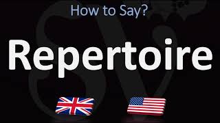 How to Pronounce Repertoire 2 WAYS UKBritish Vs USAmerican English Pronunciation [upl. by Anitsihc]