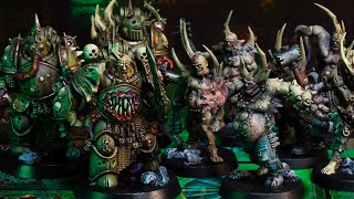 Speed painting Death Guard Plague Marines and Poxwalkers [upl. by Aneelas]