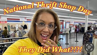 I Got A GREAT Surprise On National Thrift Shop Day  Come Thrift With Me [upl. by Etnud]