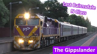 The VLine Gippslander the last Bairnsdale N Class locomotivehauled train [upl. by Mcgurn]