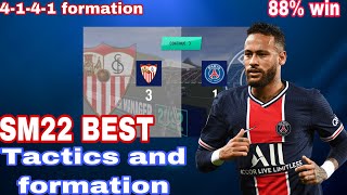 SM22 Best Tactics and Formation 4141 SOCCER MANAGER 2022 [upl. by Enelia]