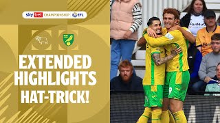 HATTRICK  Derby County v Norwich City extended highlights [upl. by Dragone]