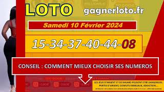 LOTO RESULTAT TIRAGE SAMEDI 10 FEVRIER 2024 [upl. by Juster114]