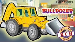 Bulldozer Truck  Monster Truck for kids  Real City Heroes  Videos for kids [upl. by Hapte]