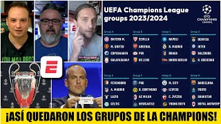 Así quedaron los GRUPOS de la CHAMPIONS LEAGUE ¿Cuál es el GRUPO de la MUERTE  Exclusivos [upl. by Cresa667]